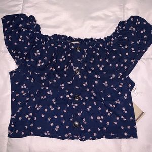 Cute dark blue crop top